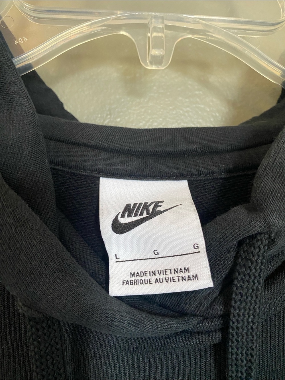 Nike Black Pullover Hoodie with Drawstring